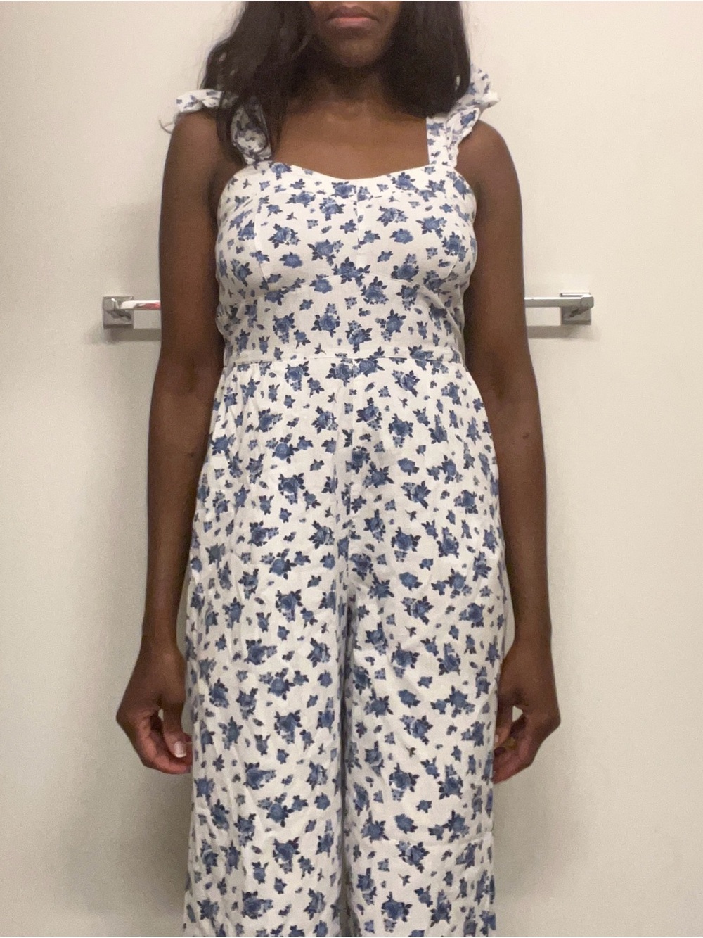 ASOS Miss Selfridge Floral Summer Spring Vacation Jumpsuit w/ pockets Size 6 💙🤍 - Picture 6 of 10